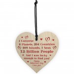 Valentines Day Gift Wood Heart Novelty Gift For Him Her