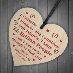 Valentines Day Gift Wood Heart Novelty Gift For Him Her