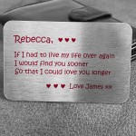 Beautiful Gift For Husband Wife Personalised Photo Metal Card