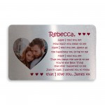 Beautiful Valentines Anniversary Gift Personalised Photo Card