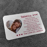 Beautiful Valentines Anniversary Gift Personalised Photo Card