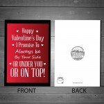 Funny Rude Card For Valentines Day A4 Card For Boyfriend