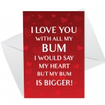 Rude Valentines Day Card For Him Joke Card For Boyfriend Husband