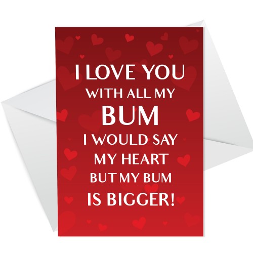 Rude Valentines Day Card For Him Joke Card For Boyfriend Husband