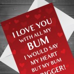 Rude Valentines Day Card For Him Joke Card For Boyfriend Husband