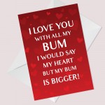 Rude Valentines Day Card For Him Joke Card For Boyfriend Husband