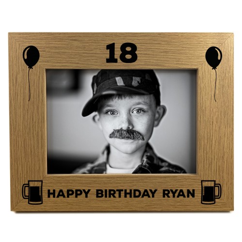 Personalised 18th 21st 30th Birthday 7x5 Frame Gift For Him