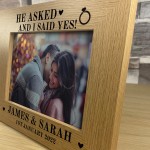 Engagement Gift For Couple Personalised Wooden Photo Frame