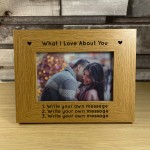 What I Love About You Valentines Anniversary Gift Personalised