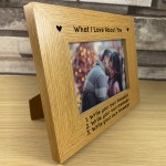 What I Love About You Valentines Anniversary Gift Personalised