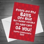 Funny Rude Valentines Card For Girlfriend Wife Joke Humour Card 