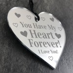 Valentines Gifts For Him Her Engraved Heart LOVE Gift