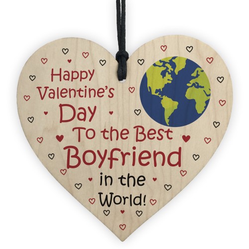 Valentines Gifts For Boyfriend Hanging Wooden Heart LOVE Gift