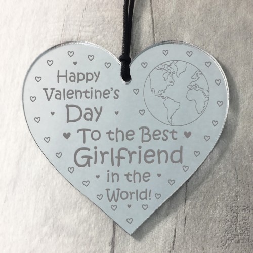 Valentines Gifts For Girlfriend Hanging Engraved Heart LOVE Gift