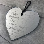 Valentines Gifts For Girlfriend Hanging Engraved Heart LOVE Gift