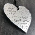 Valentines Gifts For Girlfriend Hanging Engraved Heart LOVE Gift