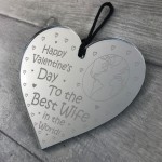 Valentines Gifts For Wife Hanging Engraved Heart LOVE Gift
