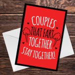 Joke Card For Valentines Day Anniversary Rude Funny Quote Card