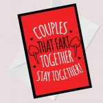 Joke Card For Valentines Day Anniversary Rude Funny Quote Card