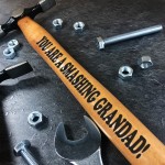 Funny Birthday Fathers Day Gift For Grandad Wood Engraved Hammer