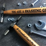 Funny Birthday Fathers Day Gift For Grandad Wood Engraved Hammer