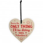Rude Valentines Day Gift For Him Her Wood Heart Joke Gift Rude Valentines Day Gift For Him Her Wood Heart Joke Gift