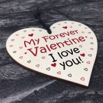 Forever Valentine Wood Heart Valentines Day Gift For Boyfriend