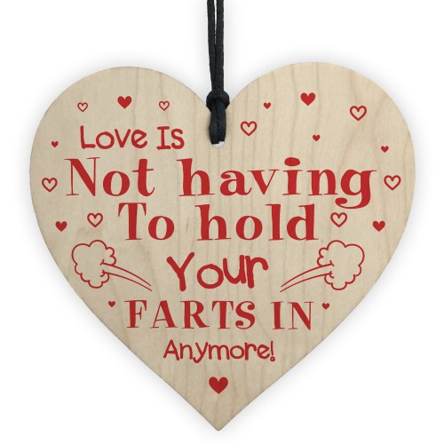 Funny Gift For Boyfriend Girlfriend Wooden Heart Gifts