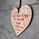 Funny Gift For Boyfriend Girlfriend Wooden Heart Gifts