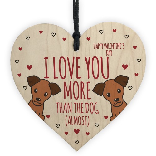 Valentines Day Funny Dog Heart Gift For Boyfriend Girlfriend