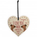 Valentines Day Funny Dog Heart Gift For Boyfriend Girlfriend