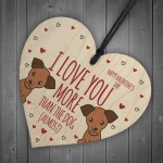 Valentines Day Funny Dog Heart Gift For Boyfriend Girlfriend