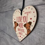 Valentines Day Funny Dog Heart Gift For Boyfriend Girlfriend