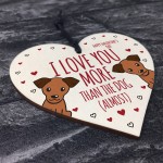 Valentines Day Funny Dog Heart Gift For Boyfriend Girlfriend