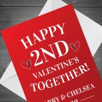 2nd Valentines Together Card Personalised Perfect Card For Him