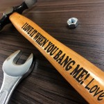 Funny Personalised Gift For Him Engraved Hammer Anniversary