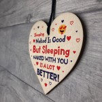 Wooden Heart Funny Rude Gift For Valentines Day Novelty