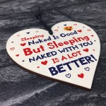 Wooden Heart Funny Rude Gift For Valentines Day Novelty