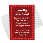Valentines Card For Husband Poem Perfect Card For Him LOVE Funny