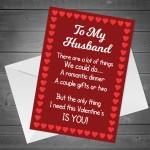 Valentines Card For Husband Poem Perfect Card For Him LOVE Funny