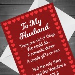Valentines Card For Husband Poem Perfect Card For Him LOVE Funny
