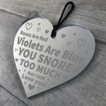 Valentines Gifts For Him Her Funny Poem Acrylic Heart Boyfriend