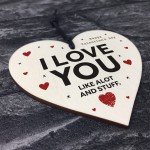 Valentines Day Love Gift For Him Her Novelty Wood Heart Gifts