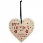 Funny Gift For Girlfriend Wife Wood Heart Valentines Joke Gift