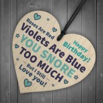 Funny Joke Birthday Gift For Him Her Heart Poem Boyfriend Wife