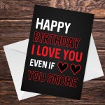 Funny Happy Birthday Card For Him Her SNORE Joke Boyfriend