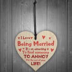 Funny Anniversary Gift Joke Gift For Husband Wife Wood Heart