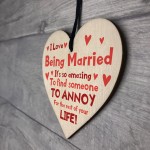 Funny Anniversary Gift Joke Gift For Husband Wife Wood Heart