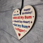 Birthday Gift For Boyfriend Husband Rude Wood Heart Gift For Him