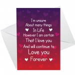 Anniversary Card Perfect Card For Boyfriend Girlfriend Husband